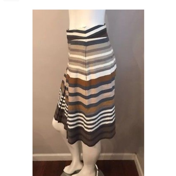 Banana Republic Linnen Blend Stripe Skirt Size 6 - Picture 3 of 6